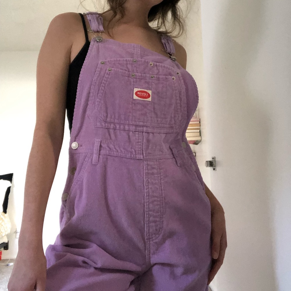 Revolt Purple Corduroy Overalls